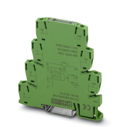 Phoenix Contact Interface Integrated Relay and Base; PLC-OSC- 24DC/ 24DC/ 10/R; Universal;10A; 1NO; 24VDC IN; 24VDC OUT; DIN Rail Mount; Screw Connection